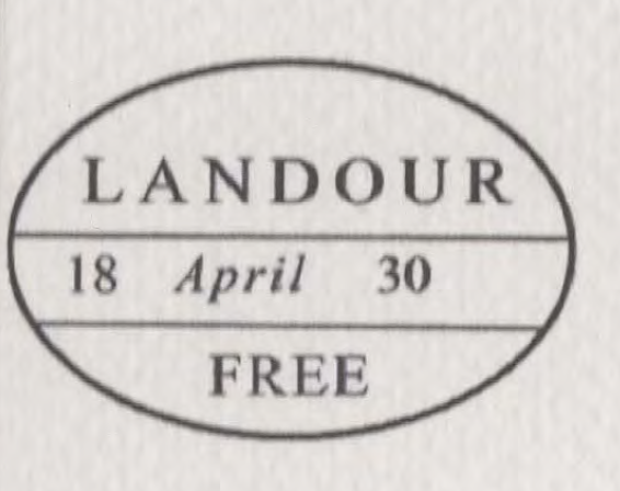 Landour HG 4A — pre-1854 Indian handstamp, 1844, Red (sketch)