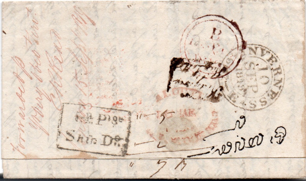10 September 1819 Kedgeree S1 pre stamp cover — COV-4856