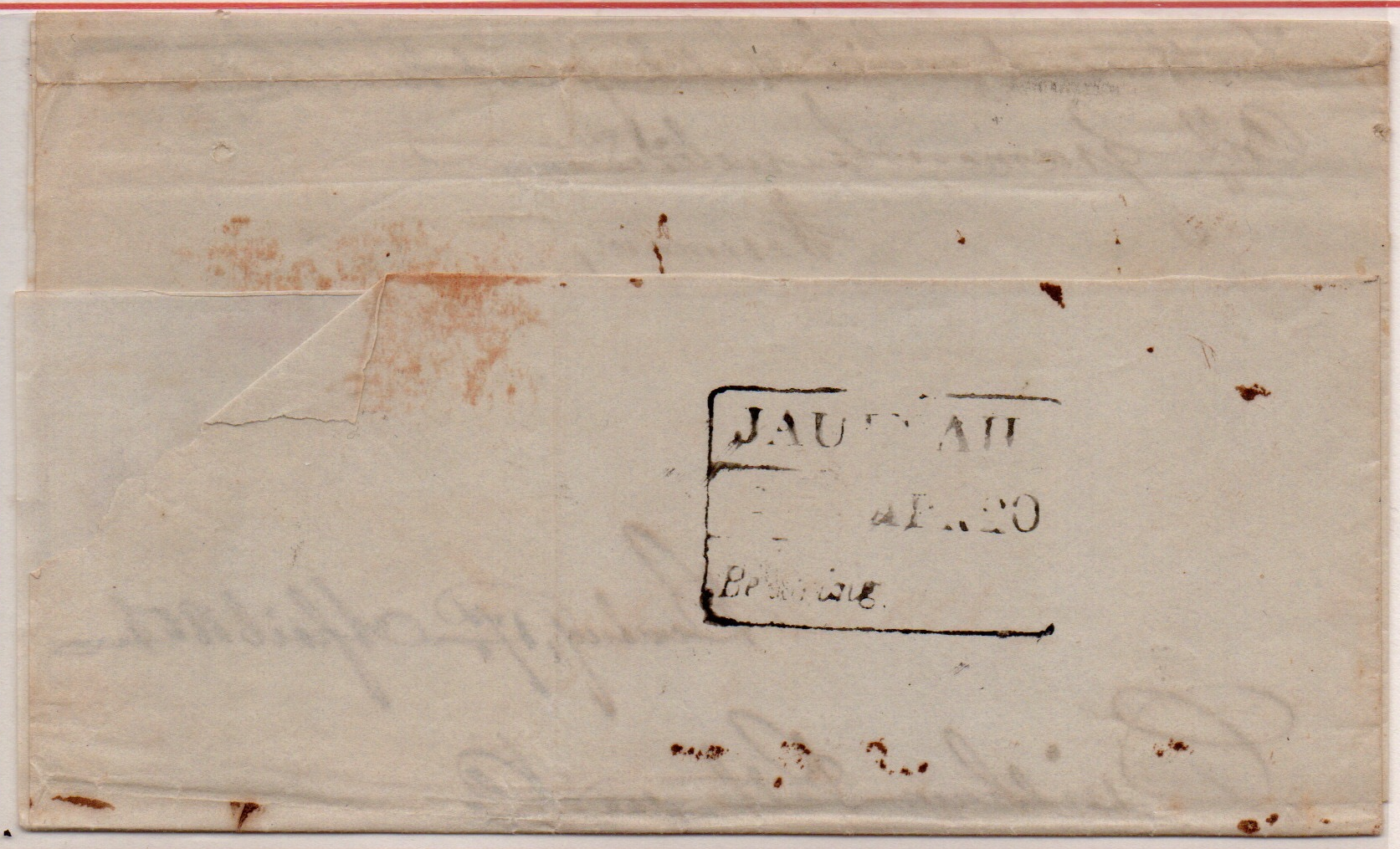 18 April 1854 Jalnah HG 6 pre stamp cover — COV-3460