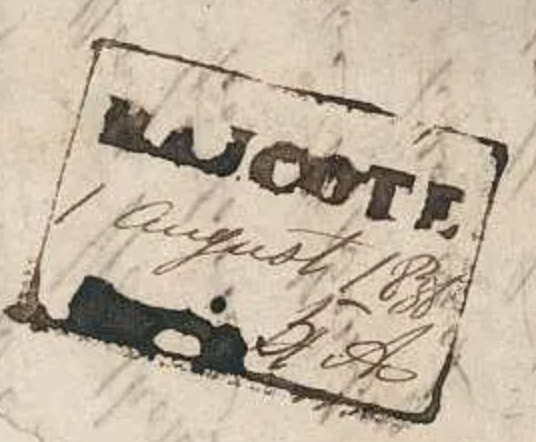 HG 4 handstamp from Rajkote