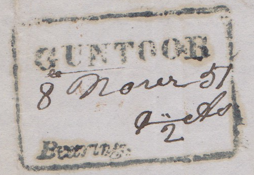 HG 4 handstamp from Guntoor
