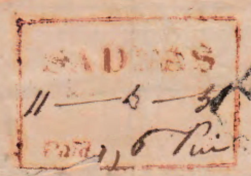 Sadrass HG 2 handstamp