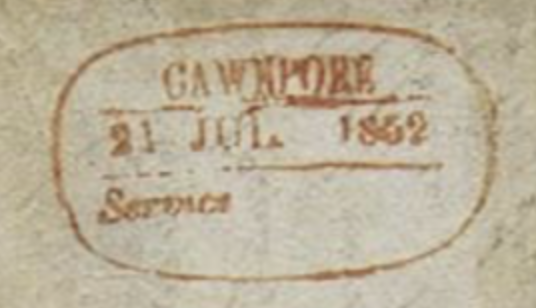 HG 16 handstamp from Cawnpore
