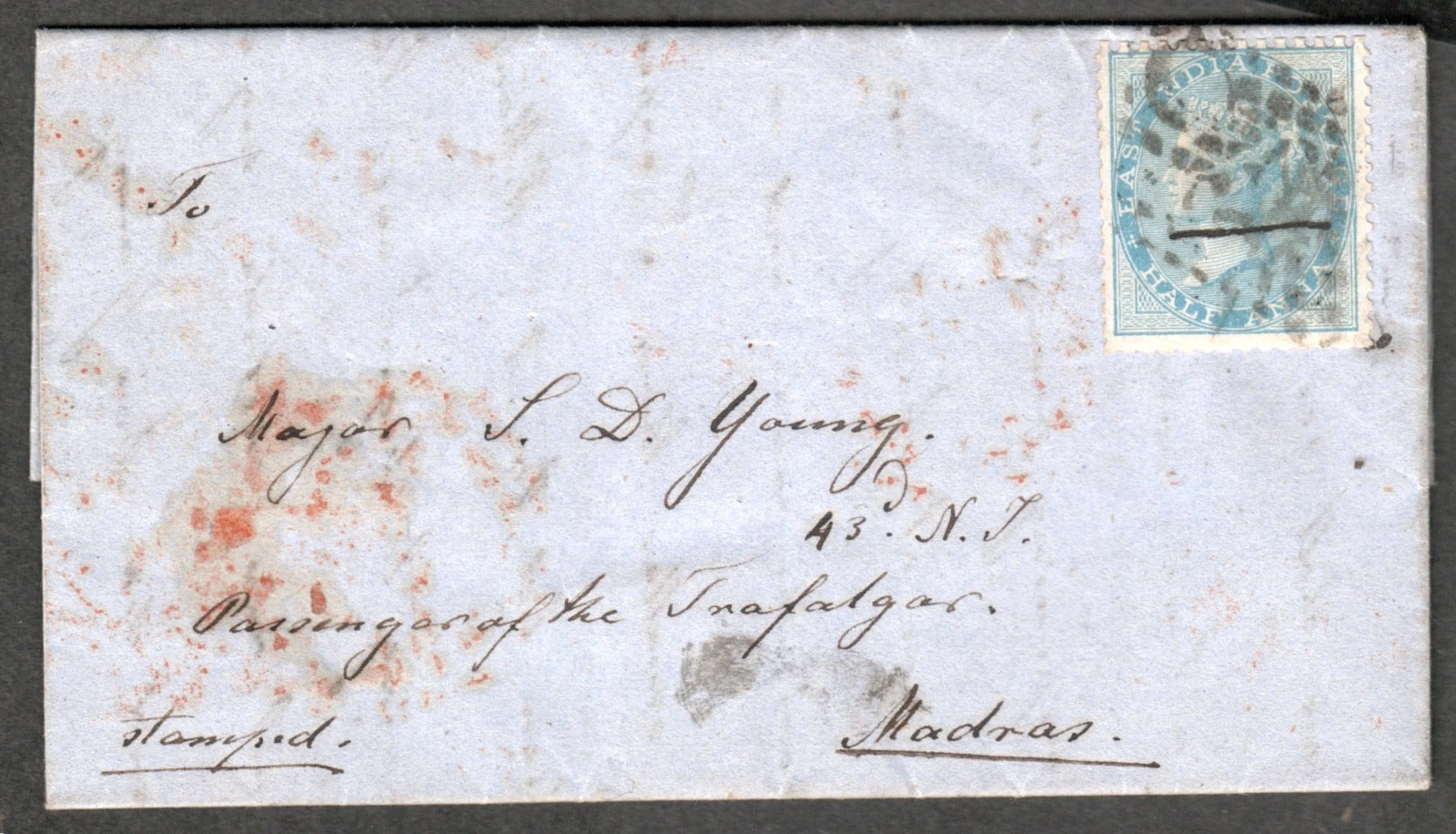 Poondy HG 1 pre stamp cover — back (COV-4063)