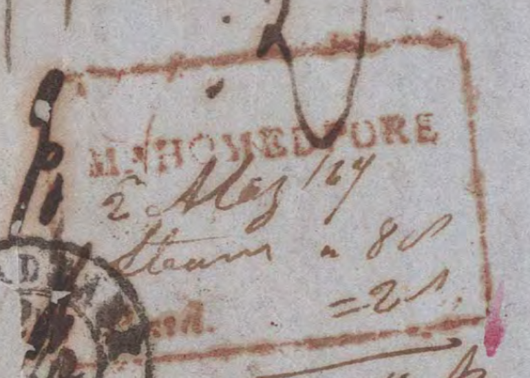 HG 1 handstamp from Mahomedpore