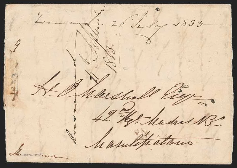 Gwalior HG 1 pre stamp cover — back (COV-242)