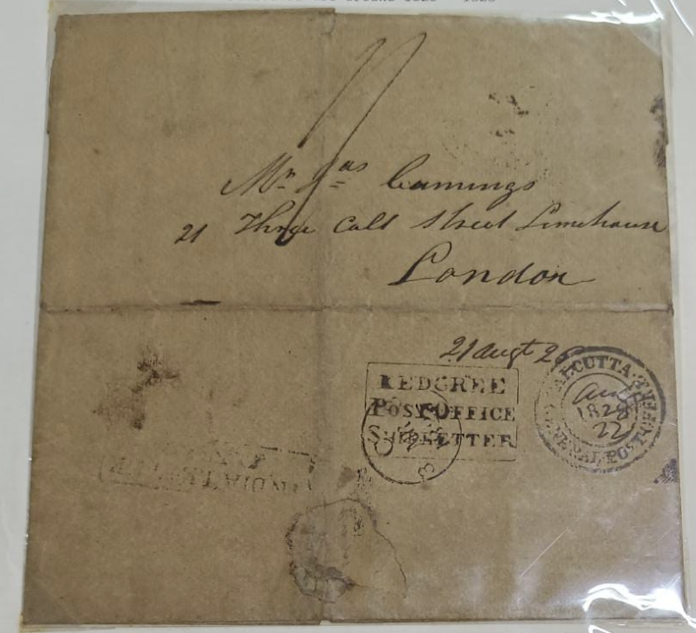 21 August 1828 Kedgeree S2 pre stamp cover — COV-2742