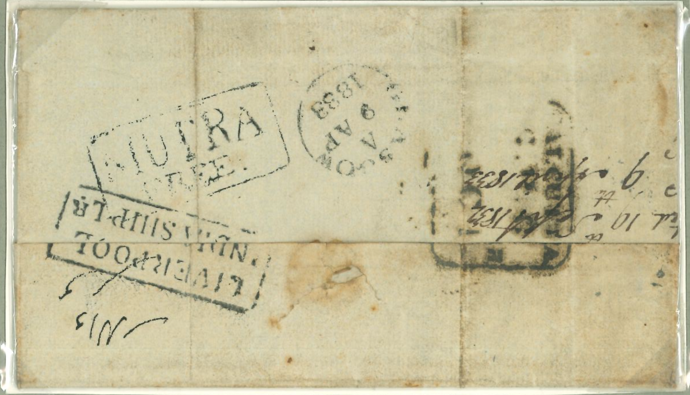 19 September 1832 Muttra HG 3 pre stamp cover — COV-2696