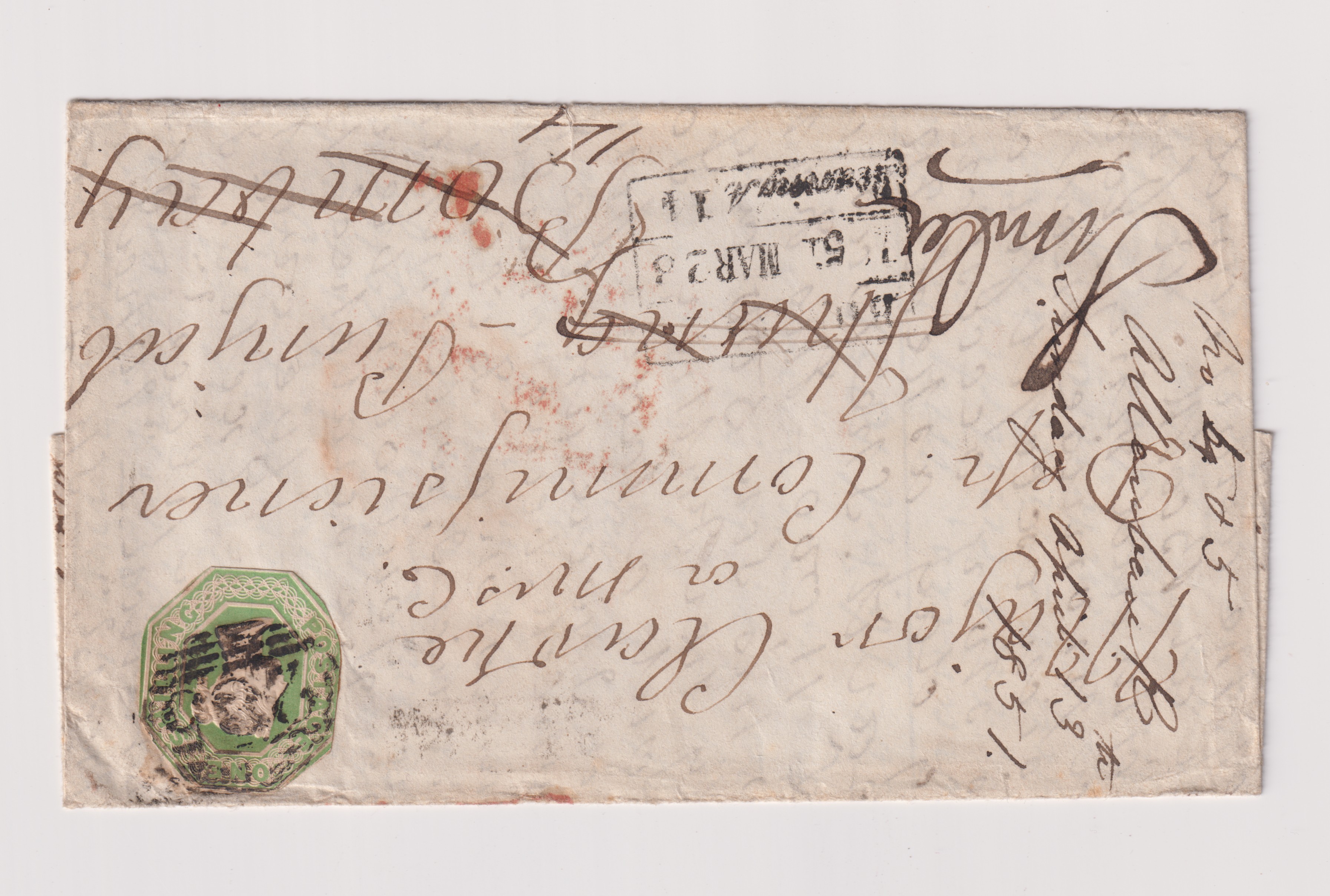 Shekhoopoorah HG 1 pre stamp cover — back (COV-2768)