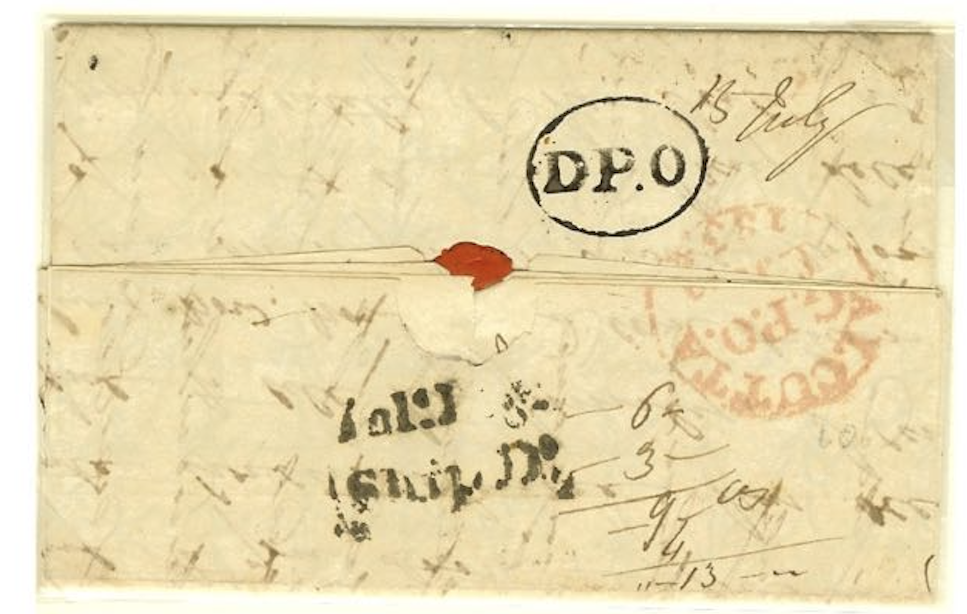 1834 Dacca HG 8 pre stamp cover — COV-749