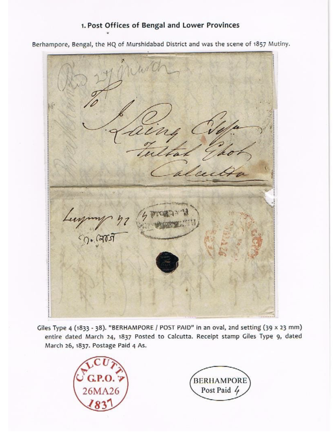 Berhampore HG 4 pre stamp cover — back (COV-2826)