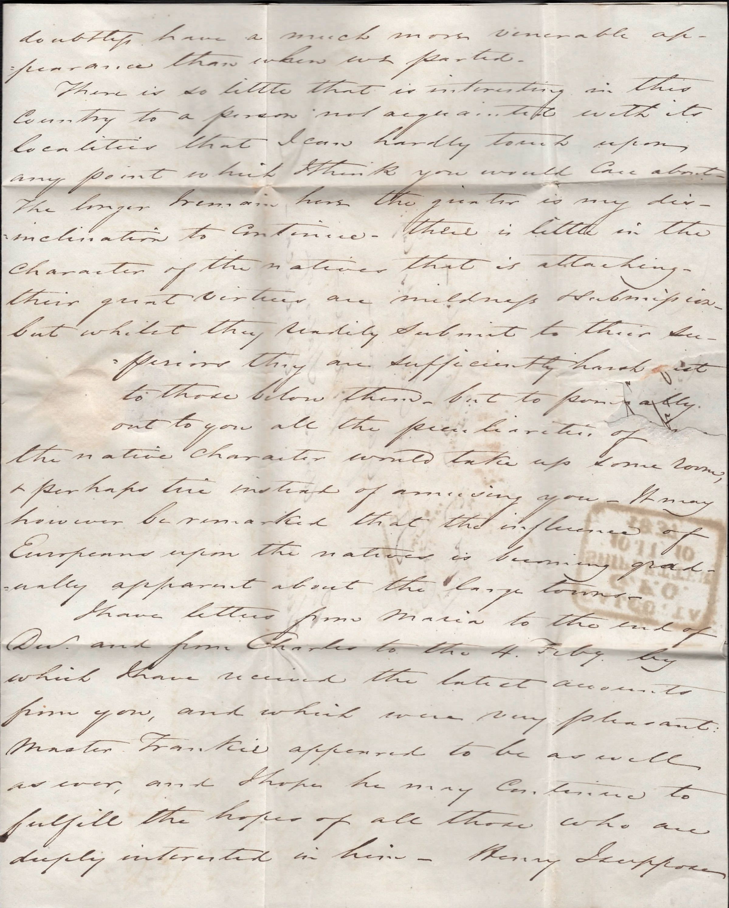 Calcutta SD10 pre stamp cover — scan 3 (COV-3805)