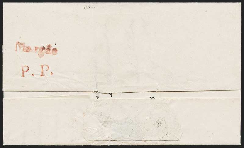 Margao FP 1 pre stamp cover — back (COV-3167)