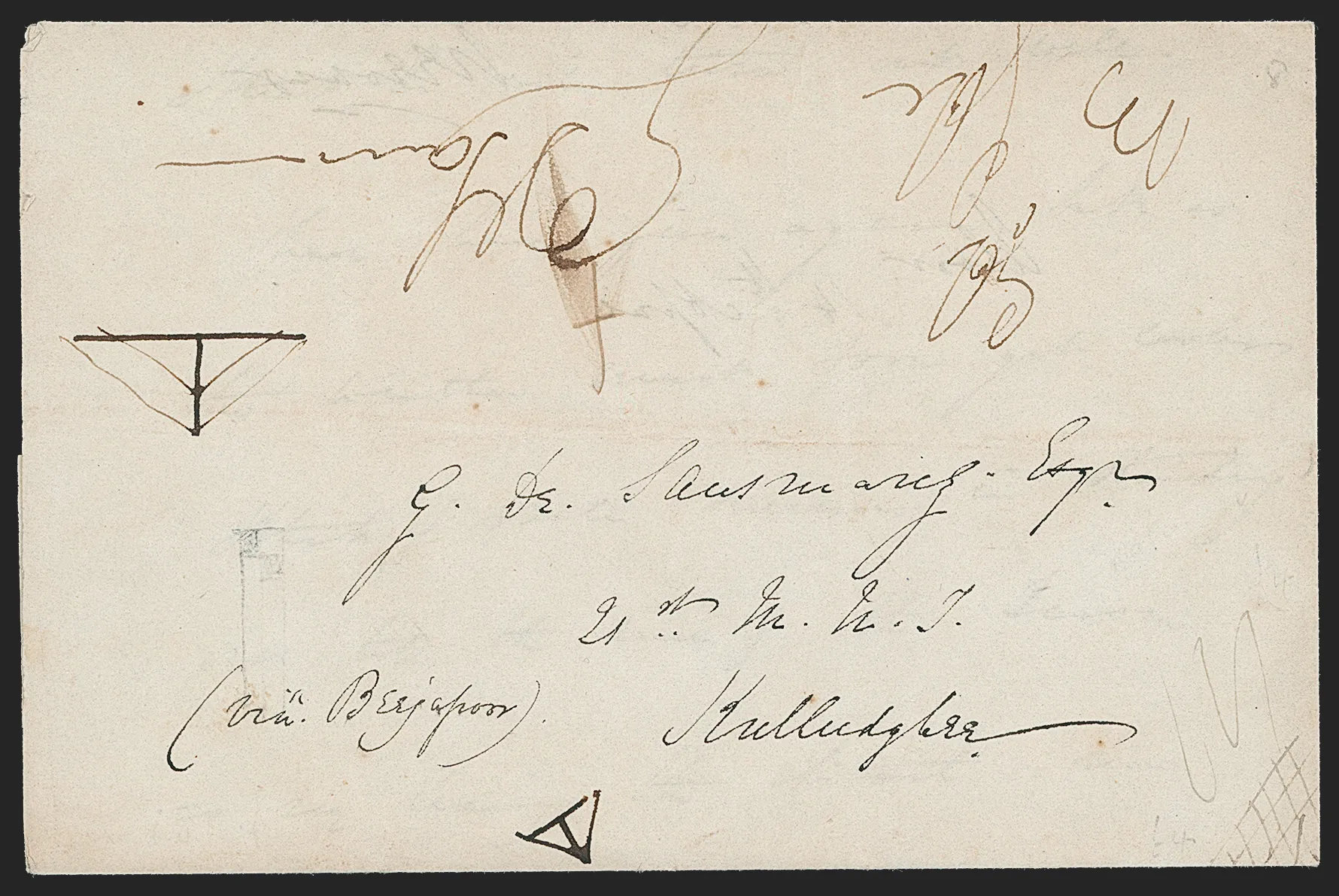 Danoor HG 2 pre stamp cover — back (COV-29)