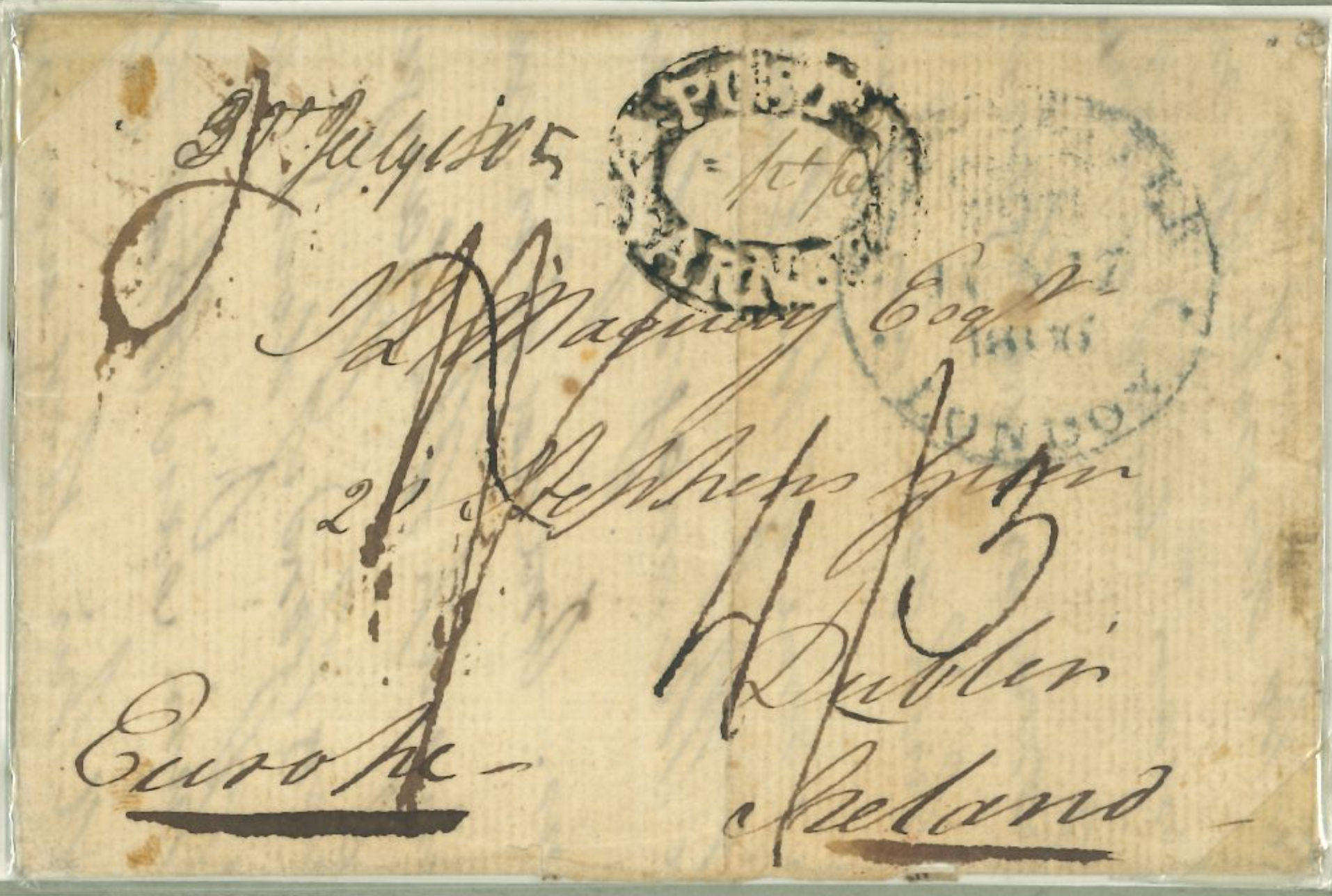 30 July 1835 Arnee HG 1 pre stamp cover — COV-2633