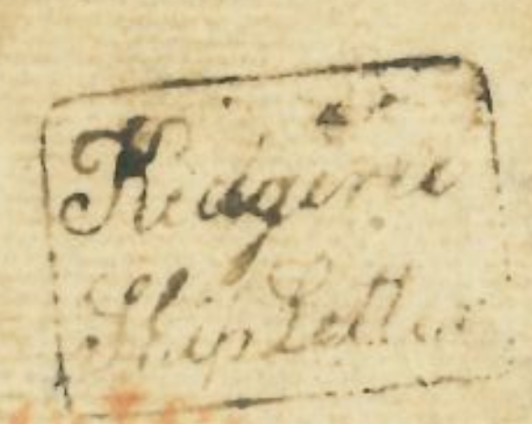 Kedgeree S1 — pre-1854 Indian handstamp, 1815–1822, Black
