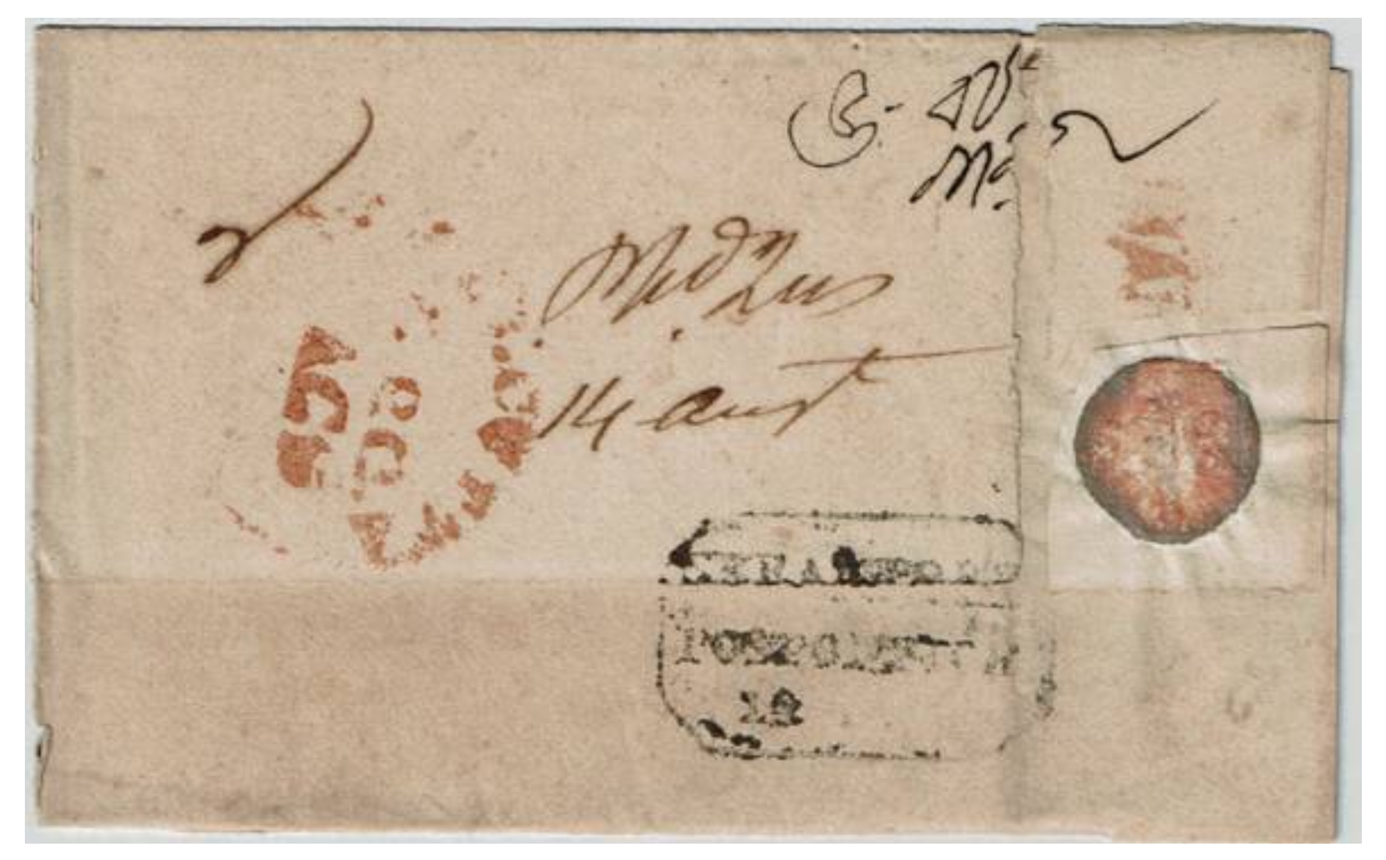 14 August 1837 Serampore HG 1 pre stamp cover — COV-3238