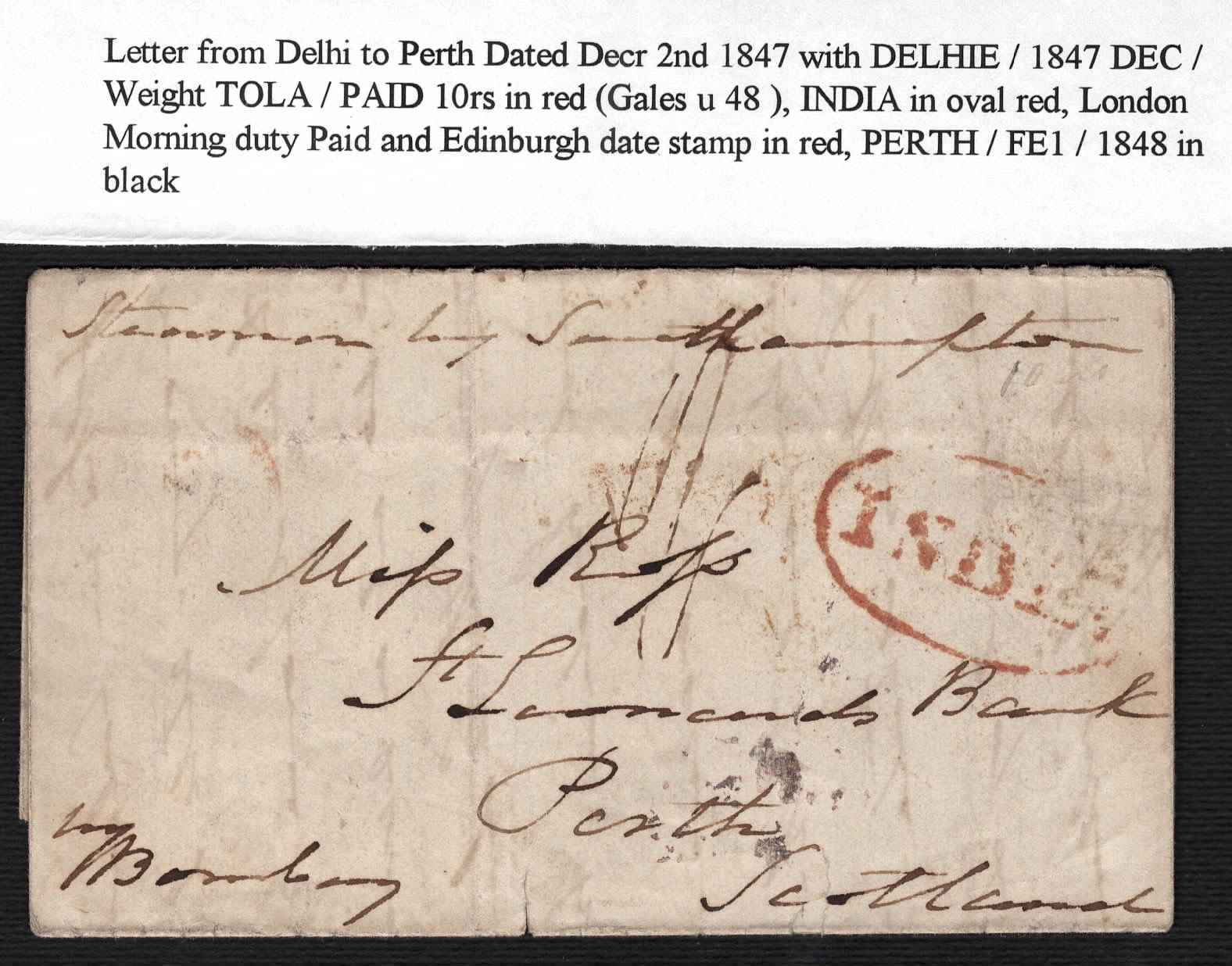 Delhi HG 8 pre stamp cover — scan 2 (COV-3864)