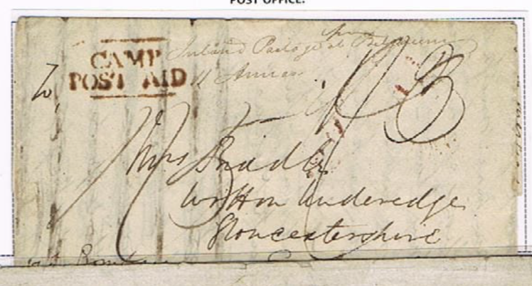 2 January 1824 Camp HG 2A pre stamp cover — COV-2830