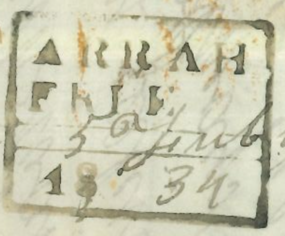 HG 3 handstamp from Arrah