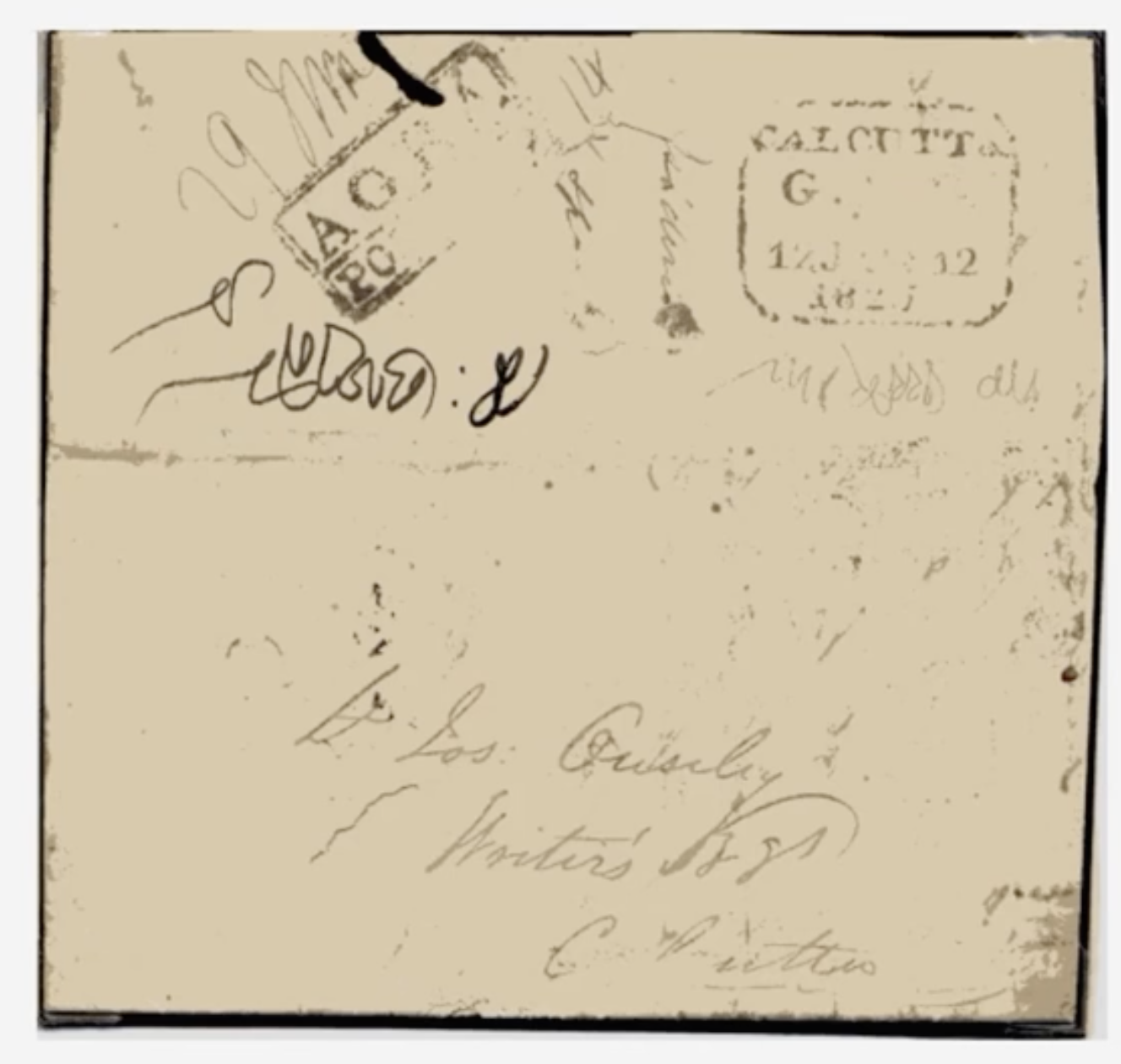 29 June 1825 Agra HG 1 pre stamp cover — COV-3976