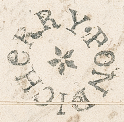 HG 1 handstamp from Pondicherry