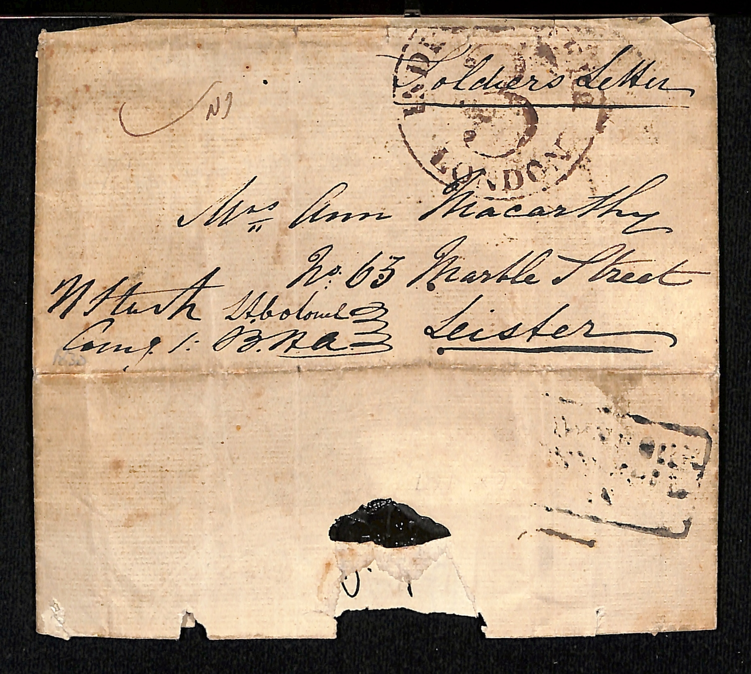 1828 Cawnpore HG 8 pre stamp cover — COV-4839