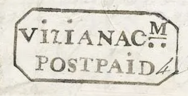HG 1 handstamp from Vizianagarum