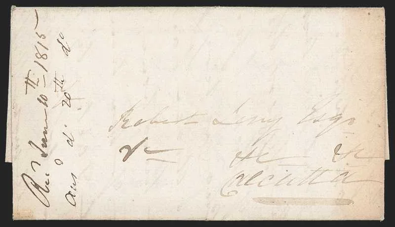 Merut HG 2 pre stamp cover — back (COV-98)