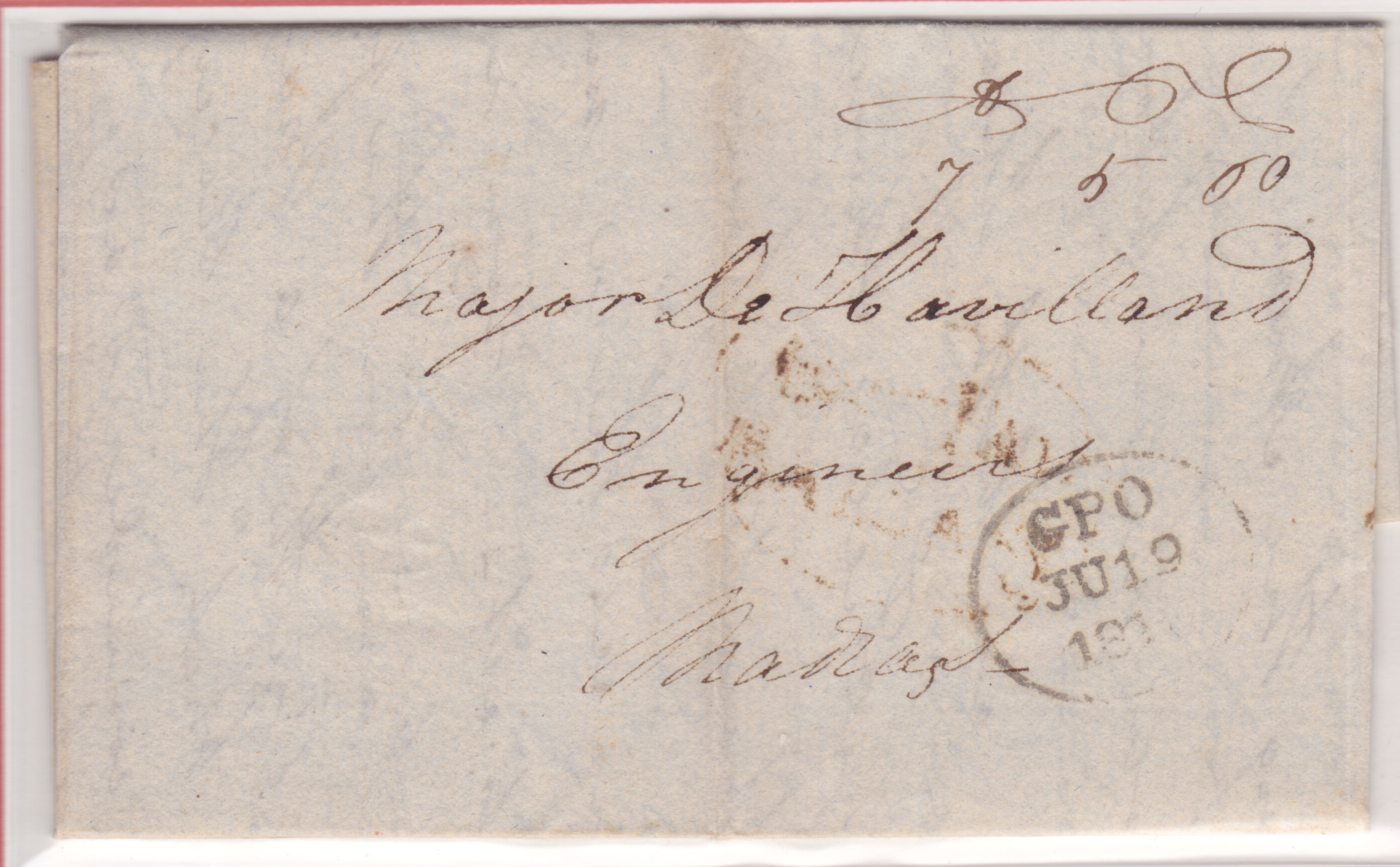 Bellary HG 1 pre stamp cover — COV-3816