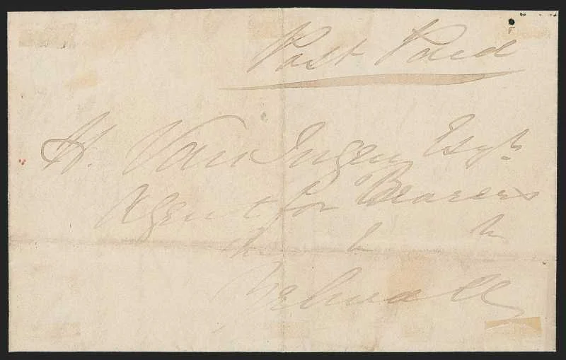 Mangalore HG 3 pre stamp cover — back (COV-473)