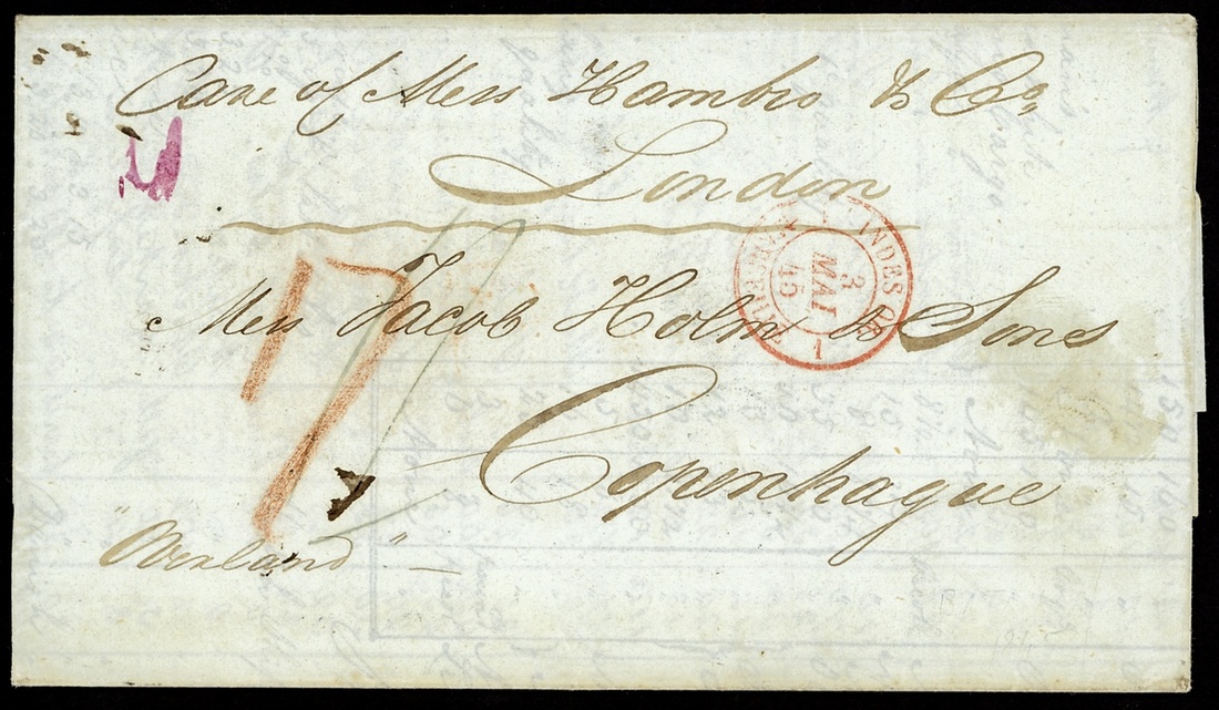 Pre-stamp cover of India — Singapore FP 5, scan 2 (COV-5529)