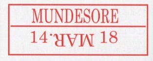 Mundissore HG 2a handstamp