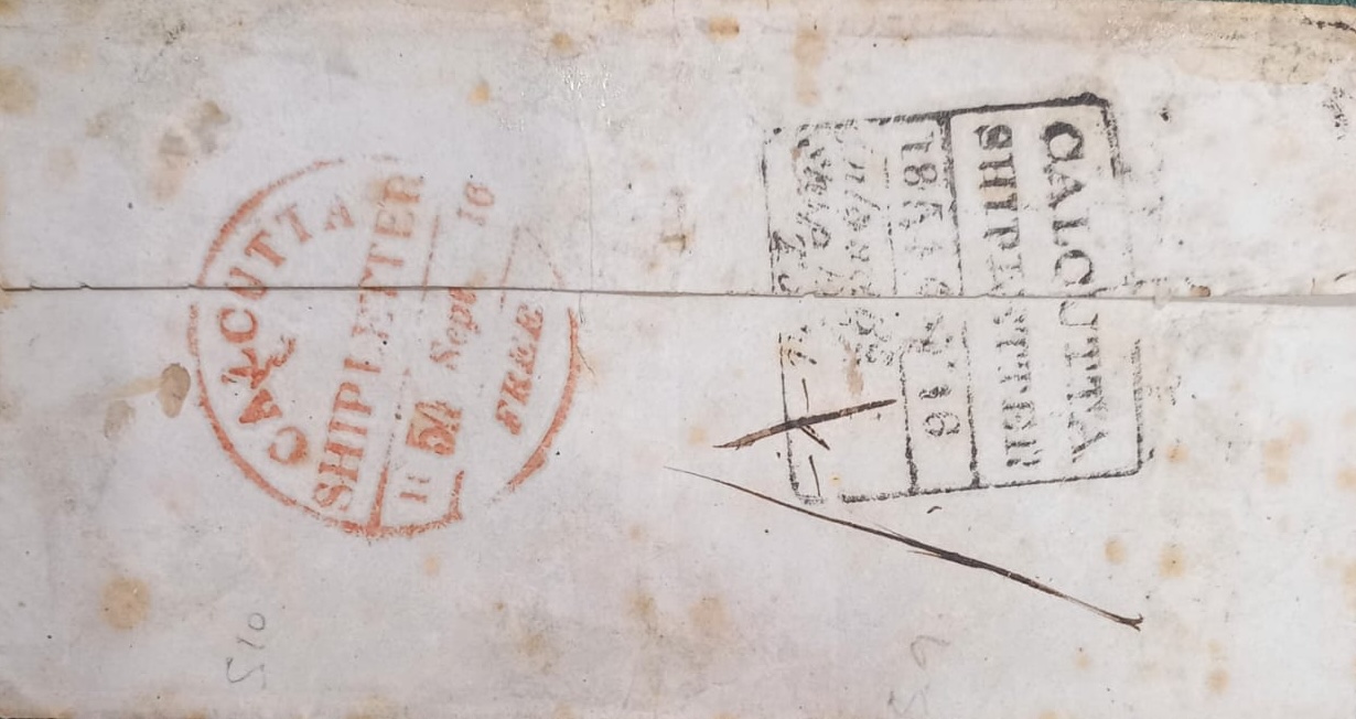 16 September 1816 Calcutta SR49 pre stamp cover — COV-3399