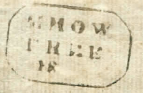 HG 2 handstamp from Mhow