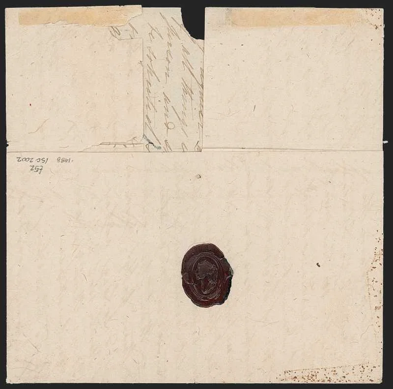 Agra HG 1 pre stamp cover — back (COV-343)