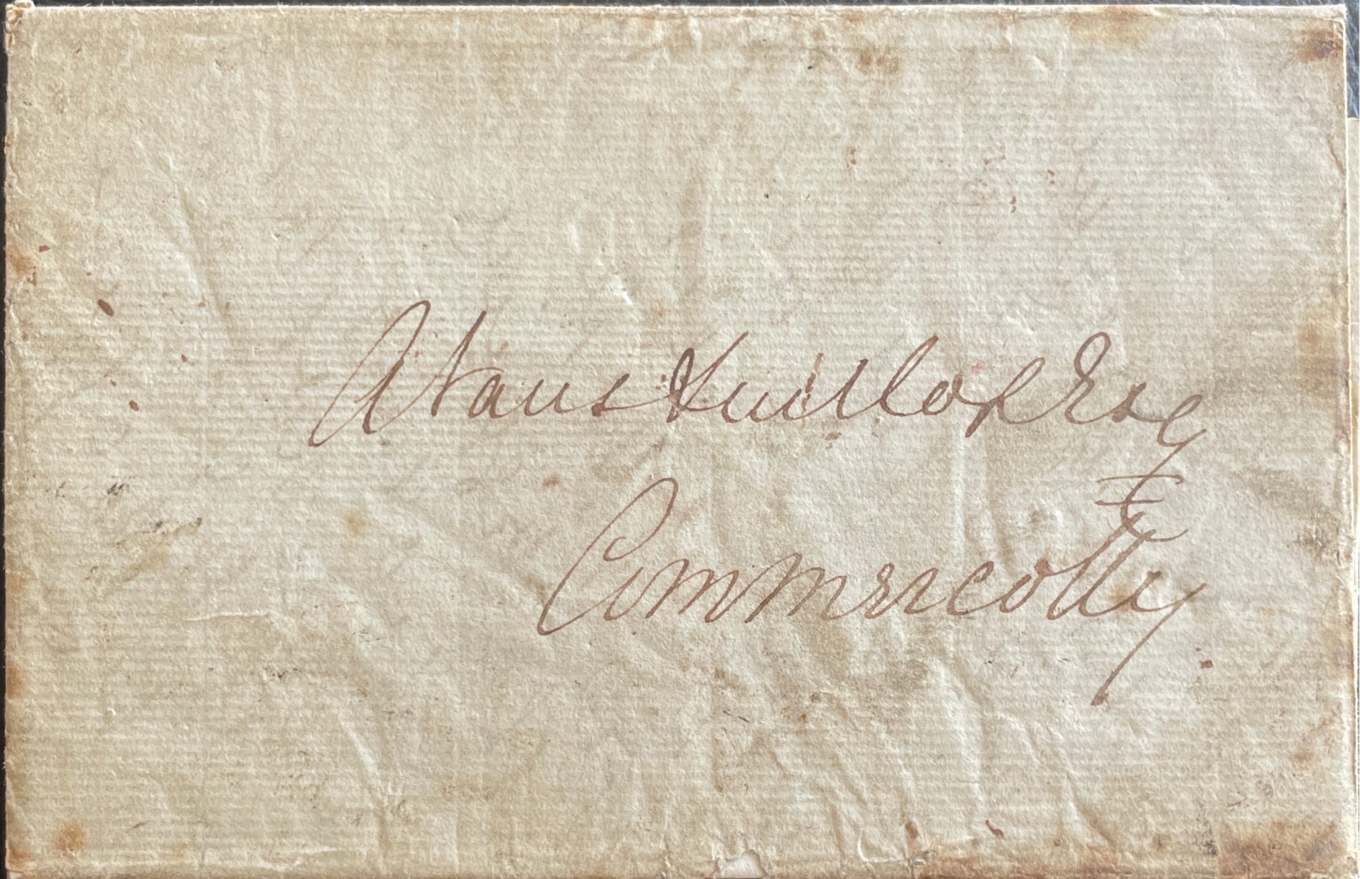 Deenajpoor HG 1 pre stamp cover — back (COV-4264)
