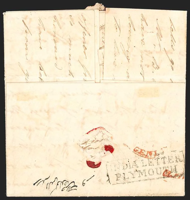 Dinapore HG 2 pre stamp cover — back (COV-406)