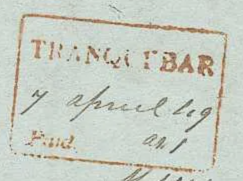 HG 4 handstamp from Tranquebar