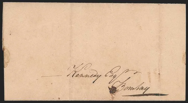 Poona HG 1 pre stamp cover — back (COV-105)