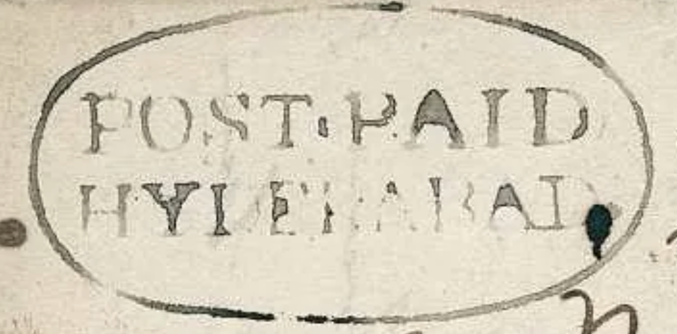 HG 1 handstamp from Hyderabad