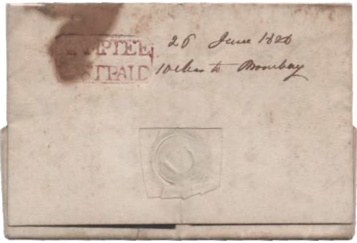 COV-2424 — 26 June 1826 Kamptee HG 2 pre-stamp cover