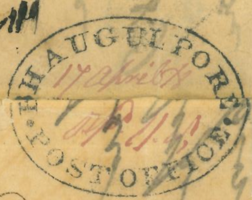 HG 3 handstamp from Bhauglepoor
