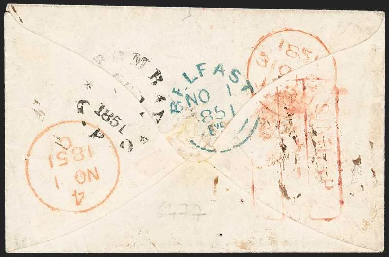 Simla HG 6 pre stamp cover — back (COV-117)