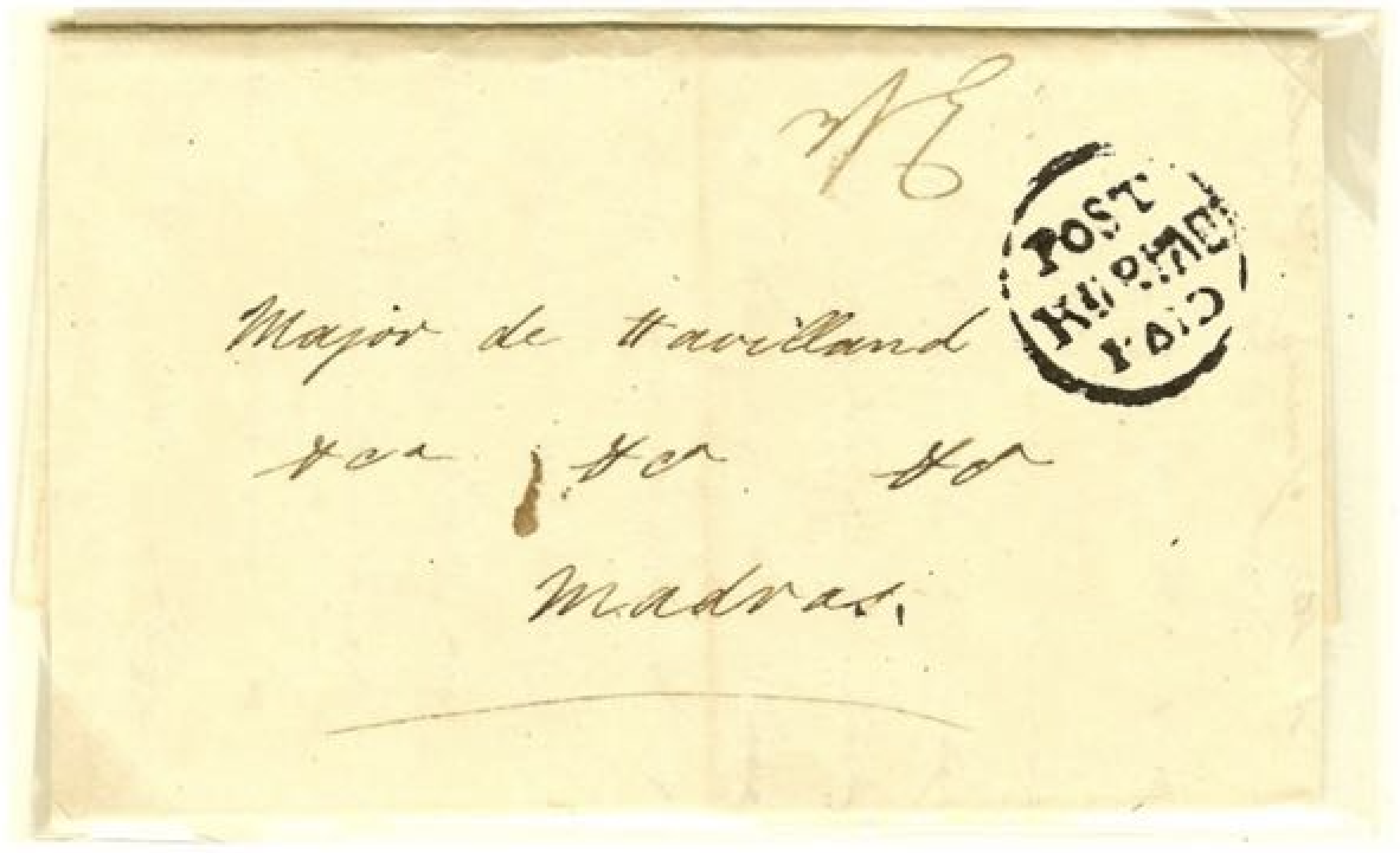 1817 Cuddapah HG 1 pre stamp cover — COV-719