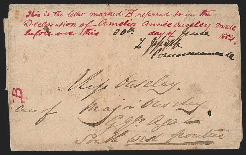 Hazaribagh HG 1 pre stamp cover — back (COV-244)