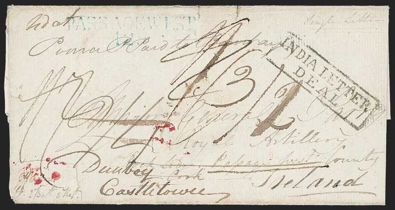 Poona HG 4 pre stamp cover — back (COV-490)