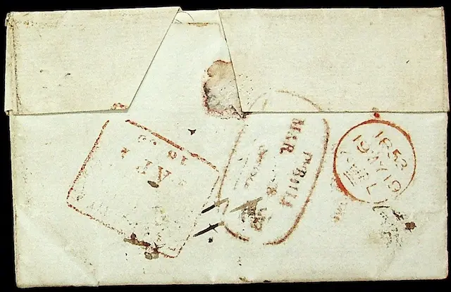 1853 Umbalah HG 12 pre stamp cover — COV-3591