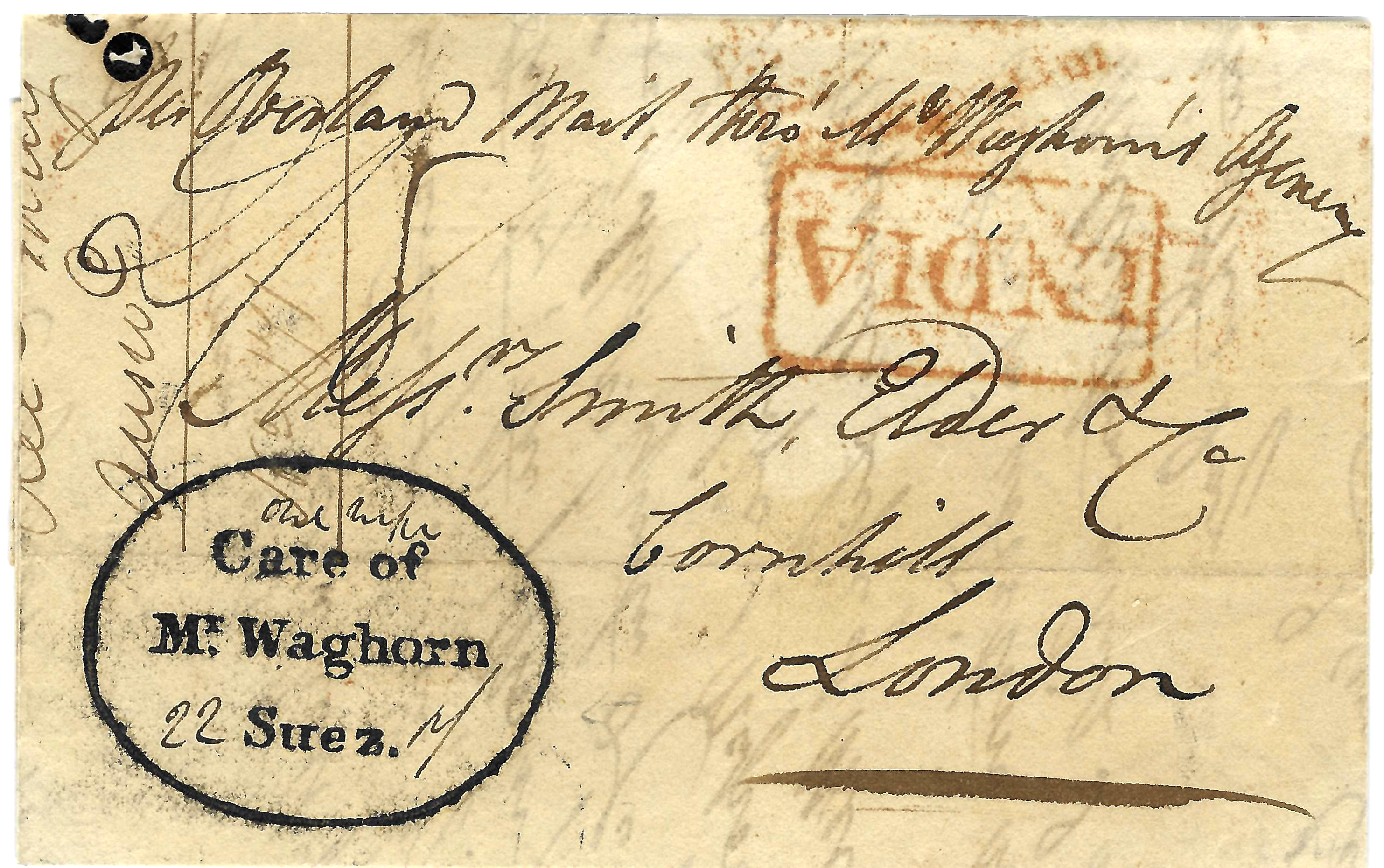 2 March 1840 Calcutta SD13 pre stamp cover — COV-1710