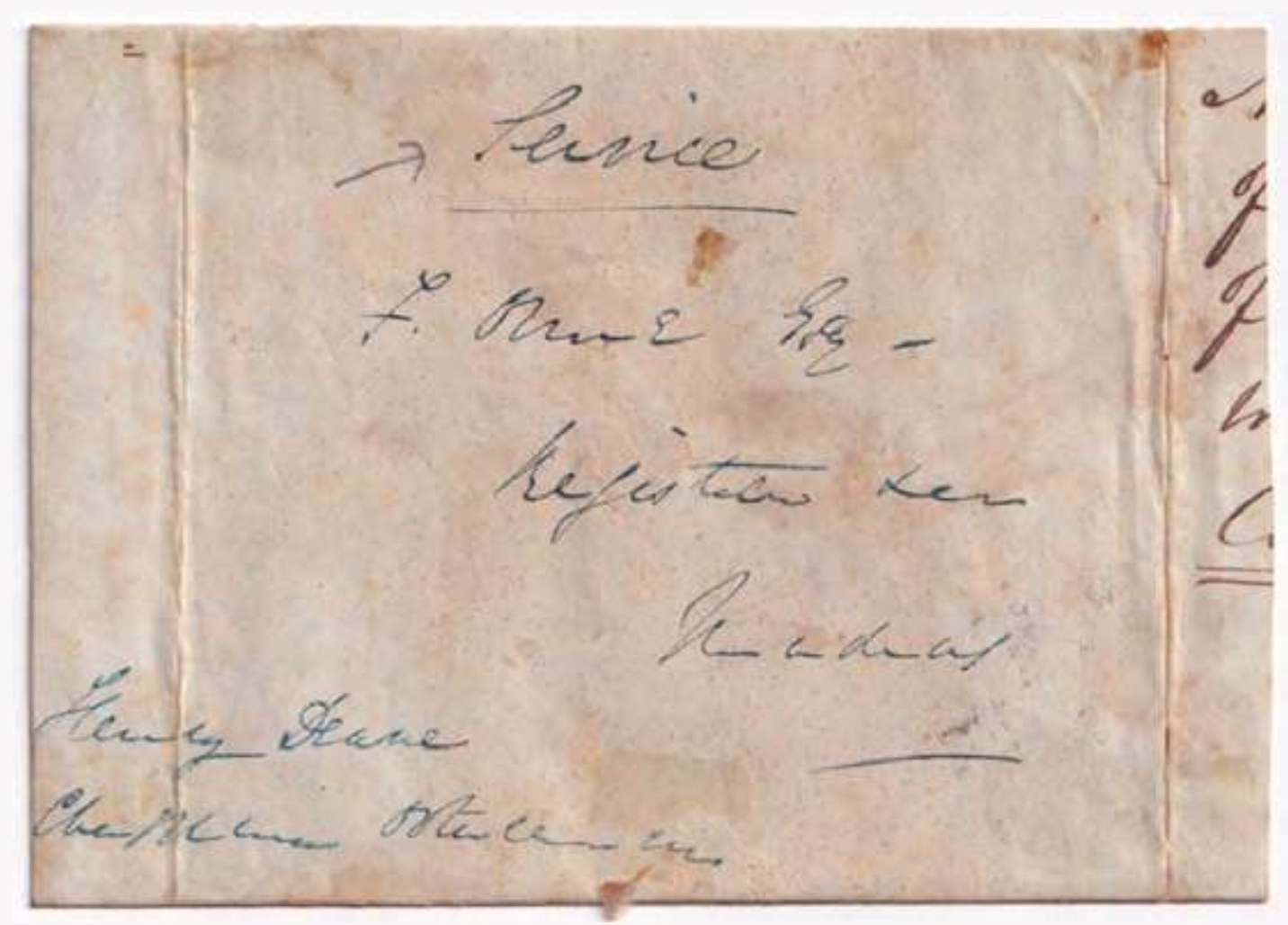 Ootacamund HG 6 pre stamp cover — scan 2 (COV-2870)